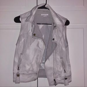 Charlotte Russe Acid Wash 2000s stretch denim vest